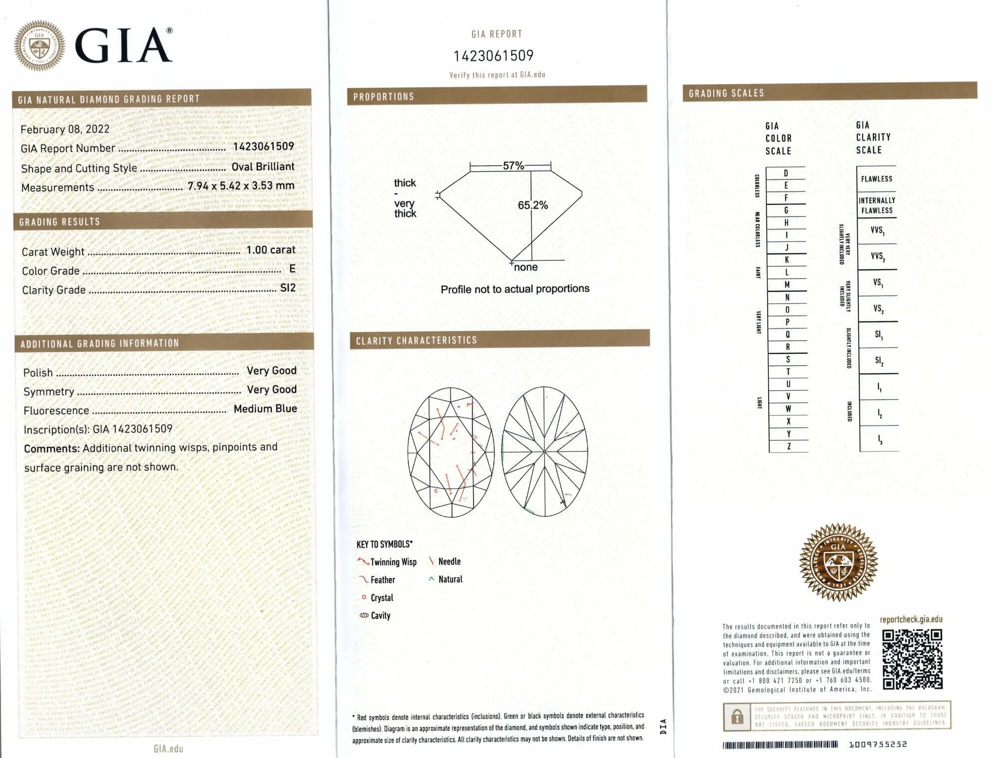 1 CARAT GIA CERTIFIED E SI2 OVAL SHAPE CUT DIAMOND COLORLESS LOOSE NATURAL 1ct