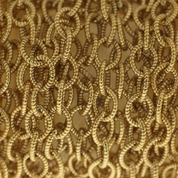 14k Gold Filled Link Chain with Pattern 7mmx9mm