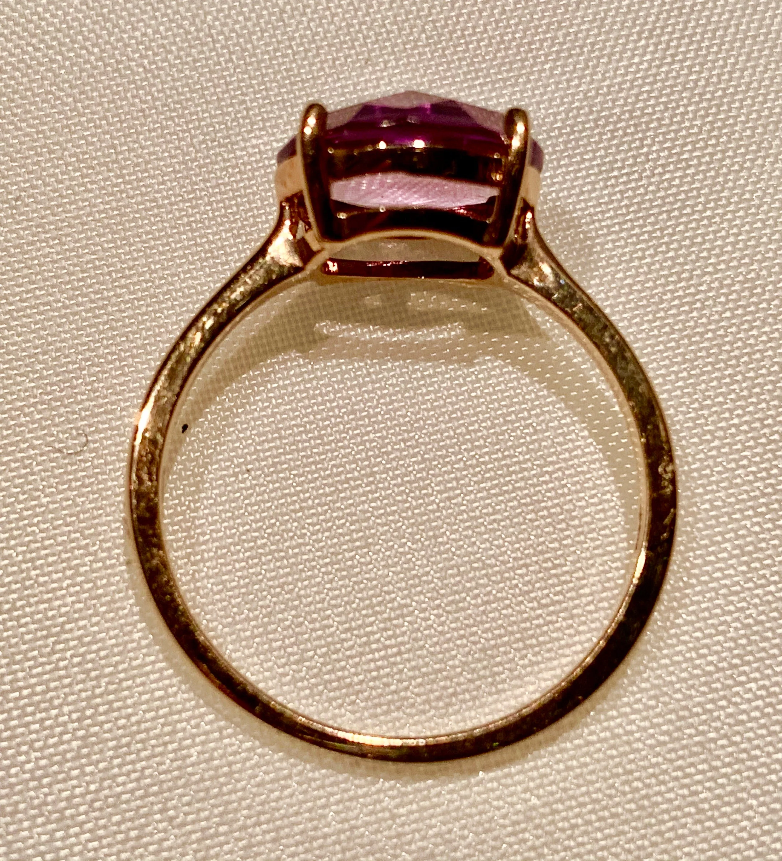 14K ROSE GOLD AMETHYST RING
