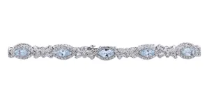 14K WG Marquise Gemstone Bracelet<p><strong>More Colors Available</p></strong>