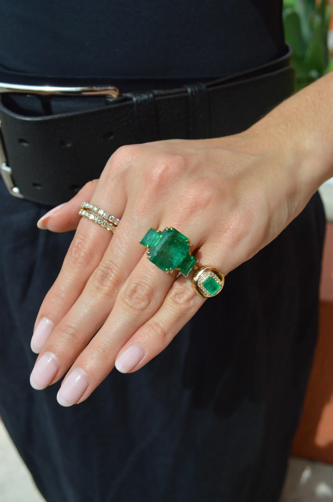 15.75ct Zambia Emerald 18K Gold Cocktail Ring