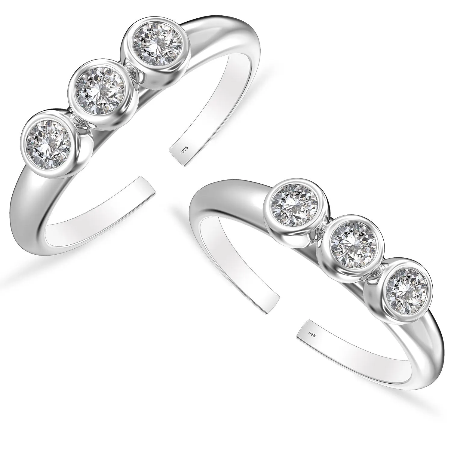 925 Sterling Silver Classic Toe Ring for Women