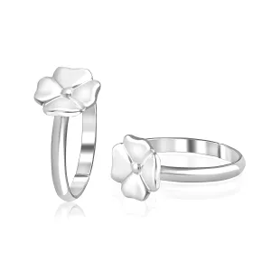925 Sterling Silver Floral Toe Ring for Women