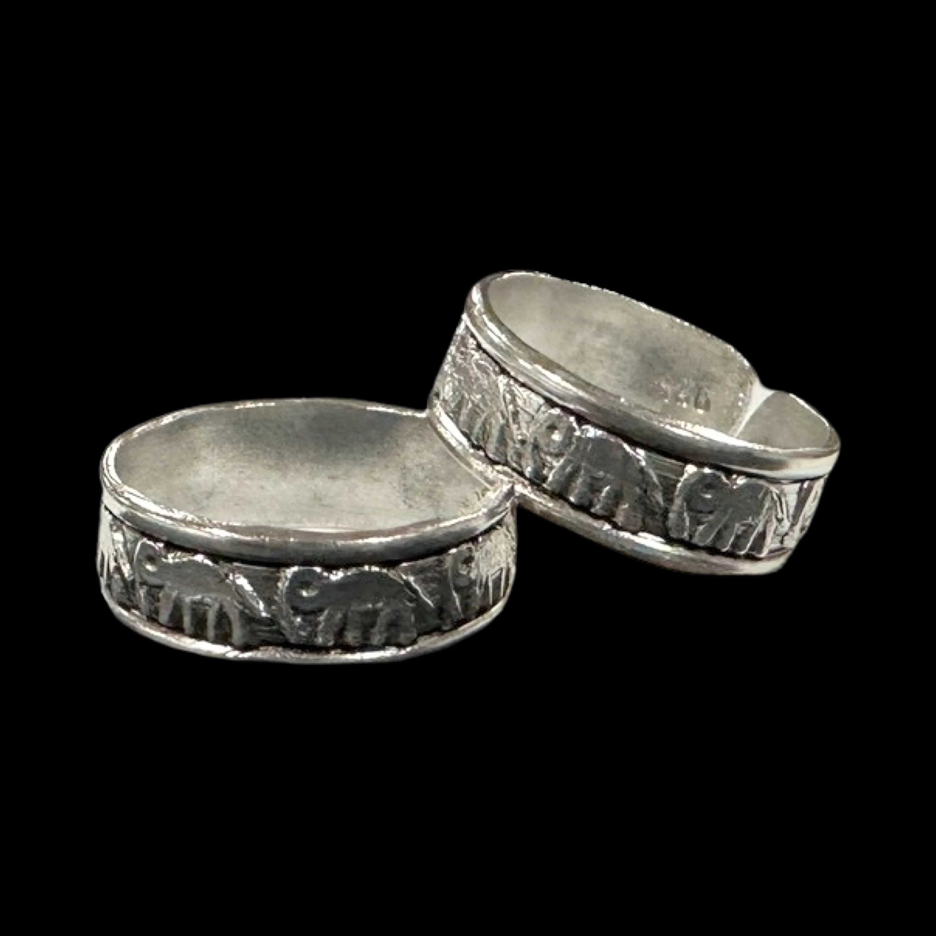 925 Sterling Silver Oxidized Toe-rings - Design #02
