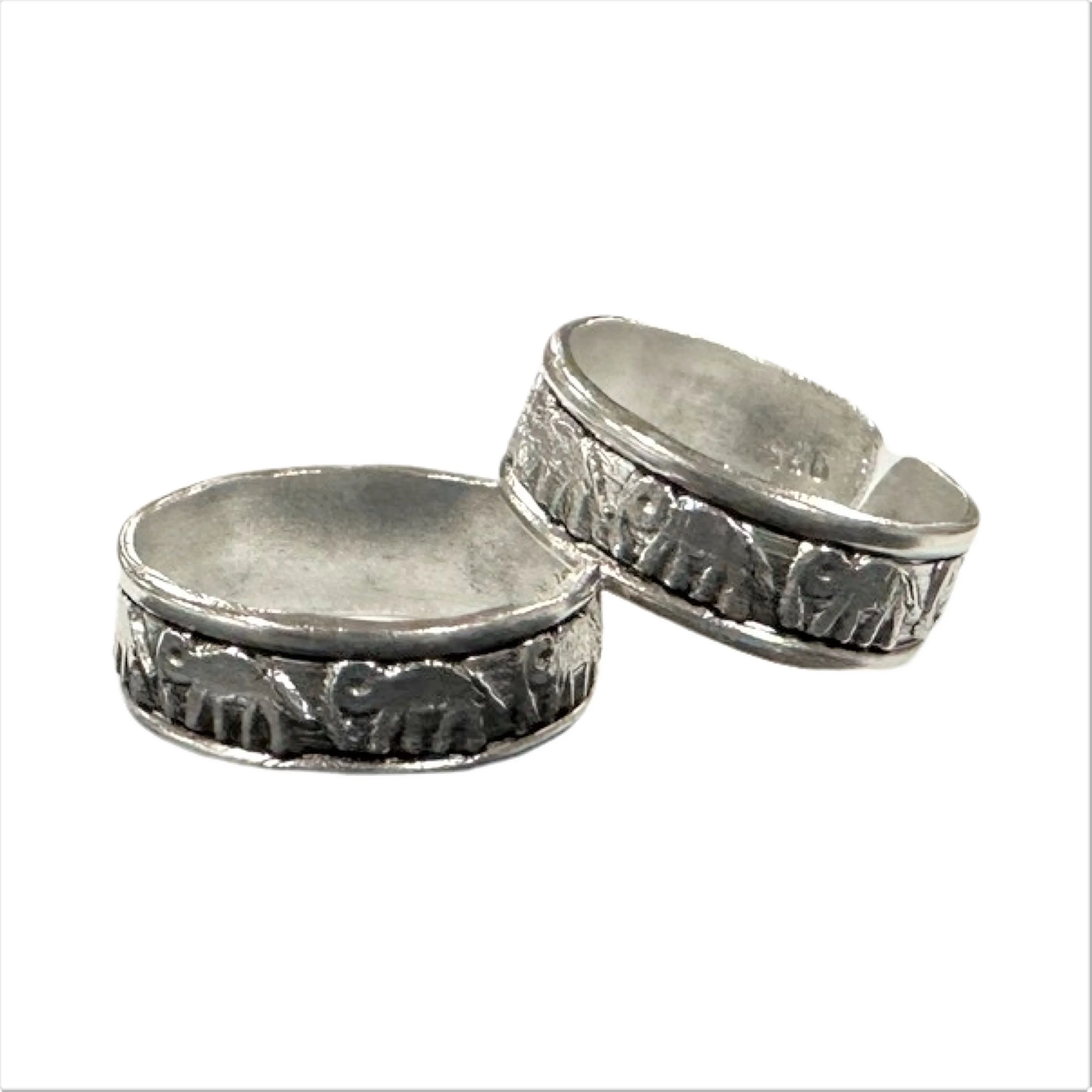 925 Sterling Silver Oxidized Toe-rings - Design #02