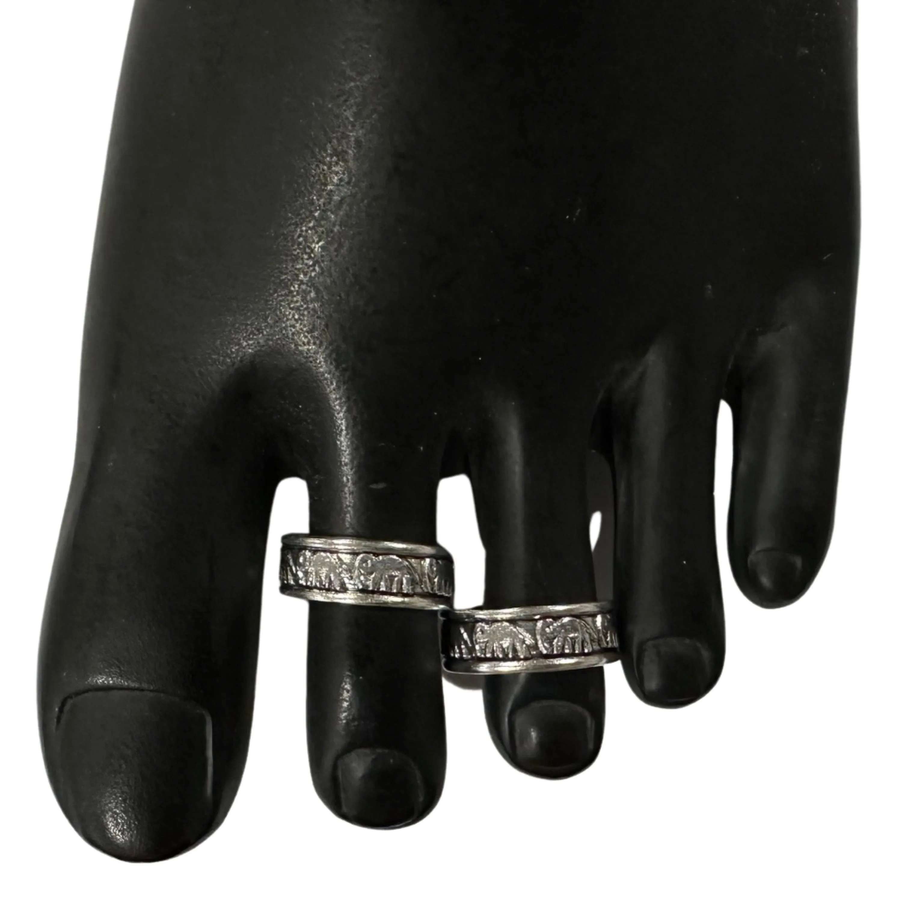 925 Sterling Silver Oxidized Toe-rings - Design #02