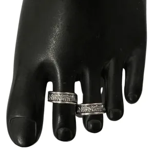 925 Sterling Silver Oxidized Toe-rings - Design #02