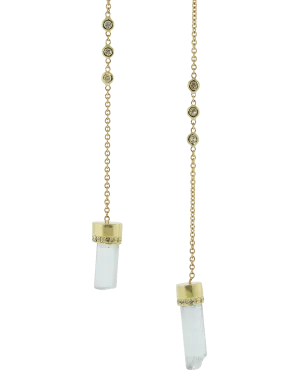 Aquamarine and Diamond Wrap Necklace