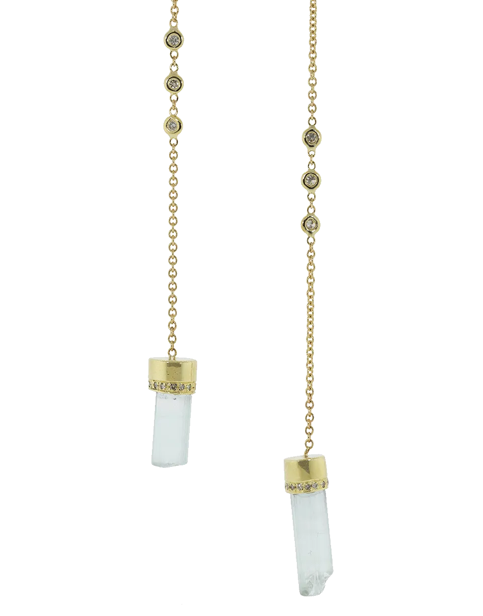 Aquamarine and Diamond Wrap Necklace