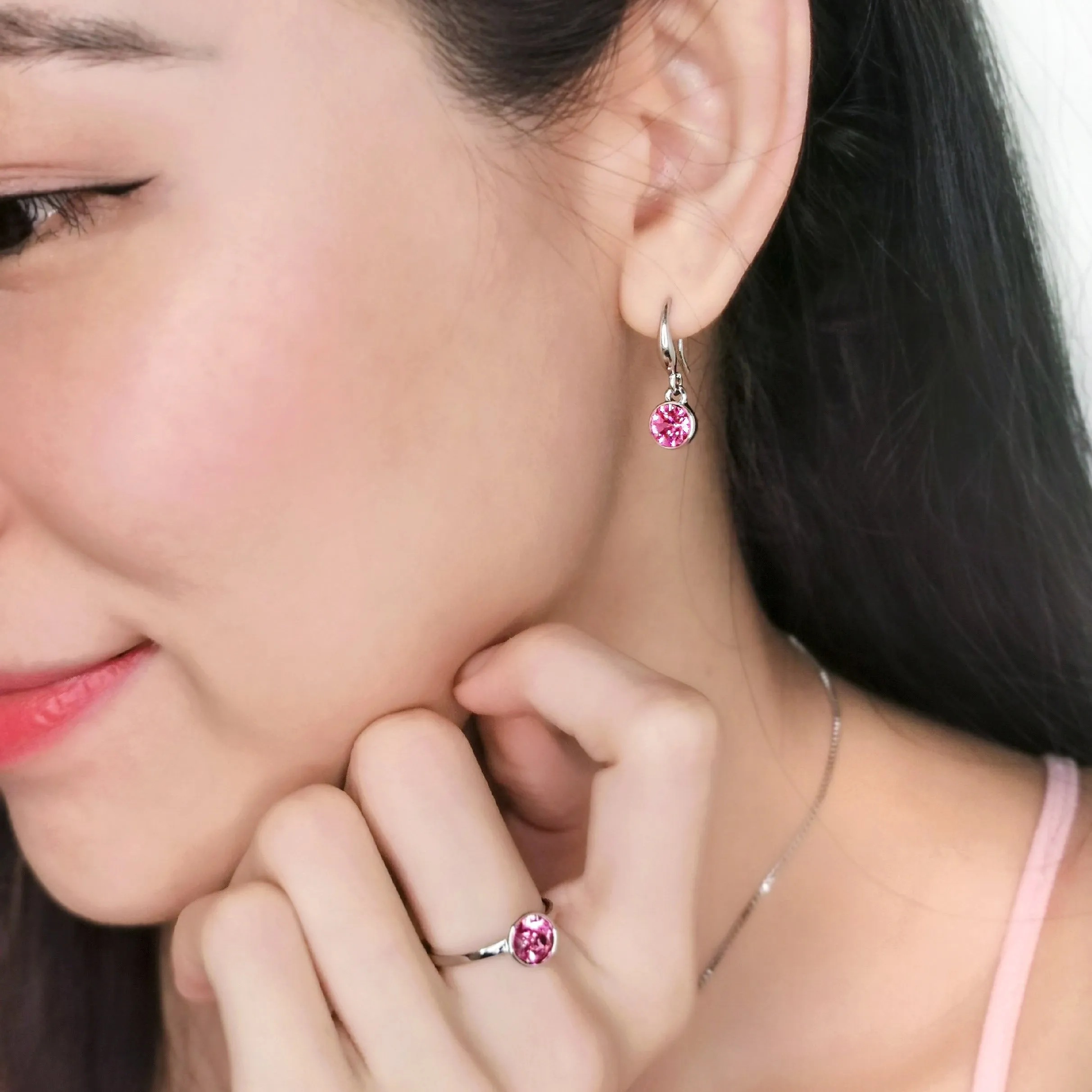 Birthstone Hook Earring (12 Colours)