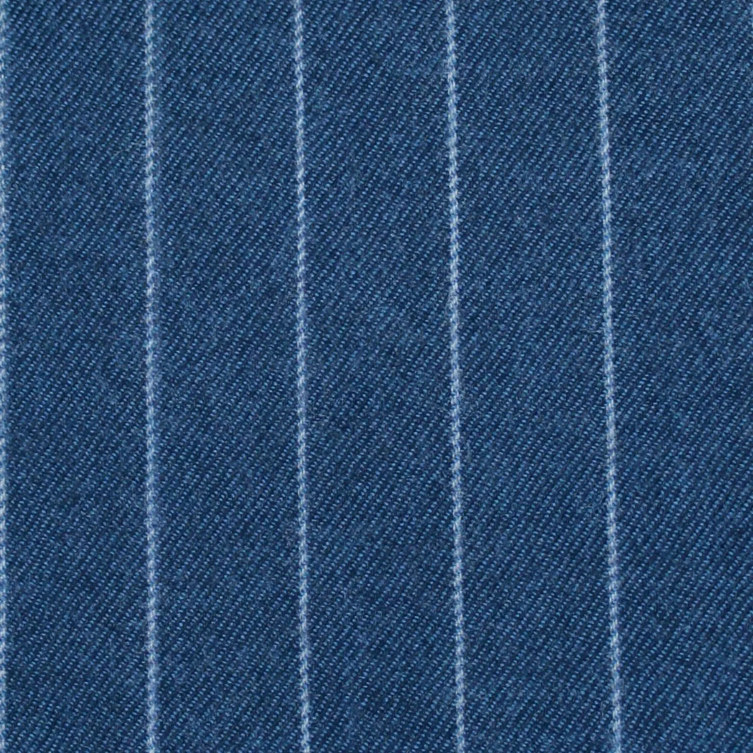 Blue Chalk Stripe 100% Merino Flannel Suiting