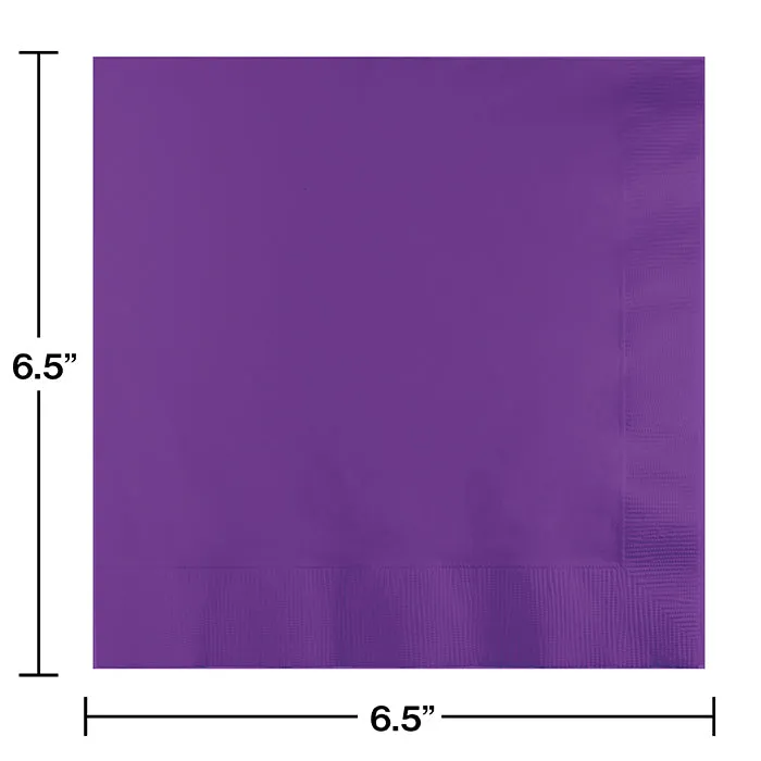 Bulk Pack of 100 Amethyst Luncheon Napkins 3Ply