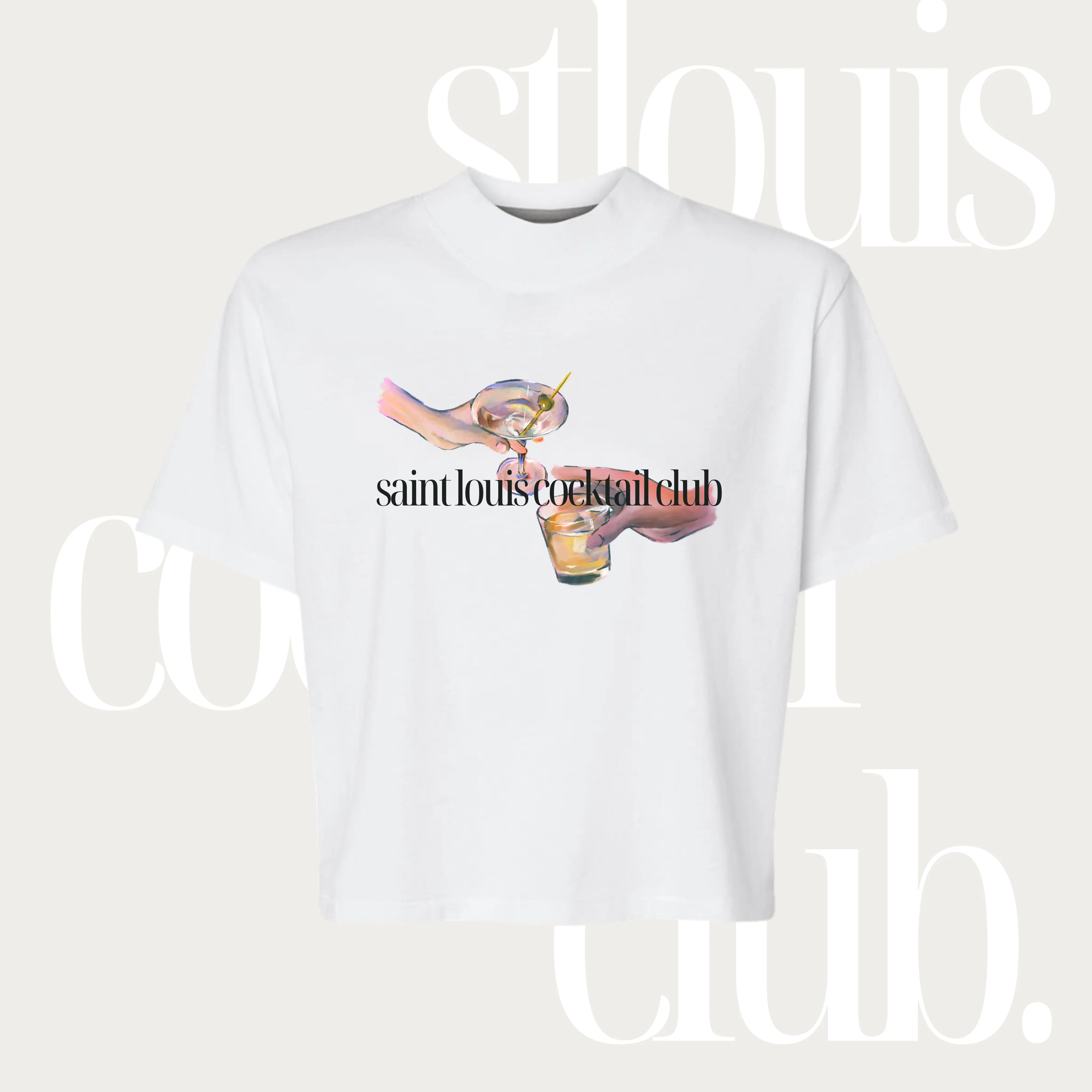 Cheers Saint Louis Cocktail Club Boxy Tee