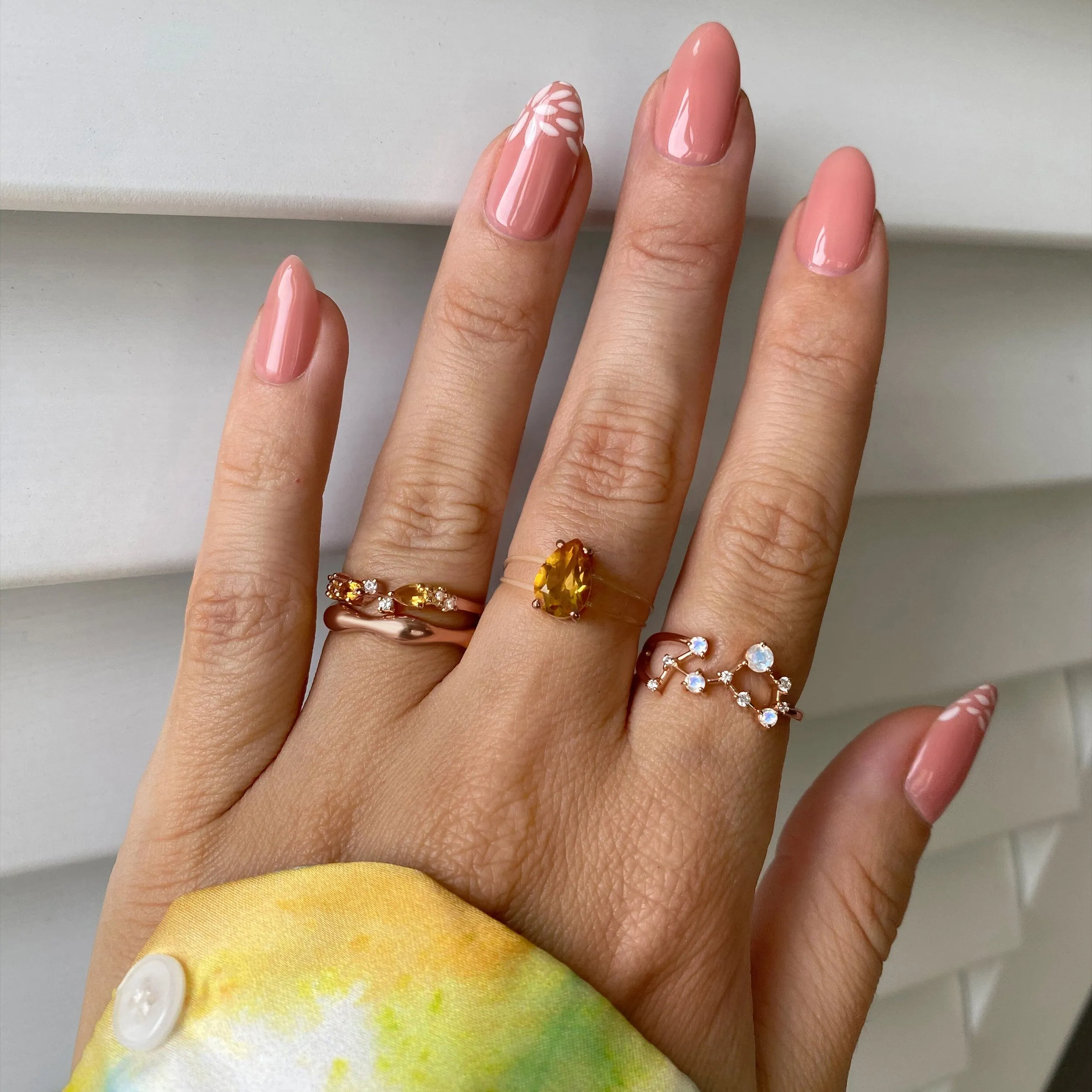 Citrine Ring Floating Sway - November Birthstone