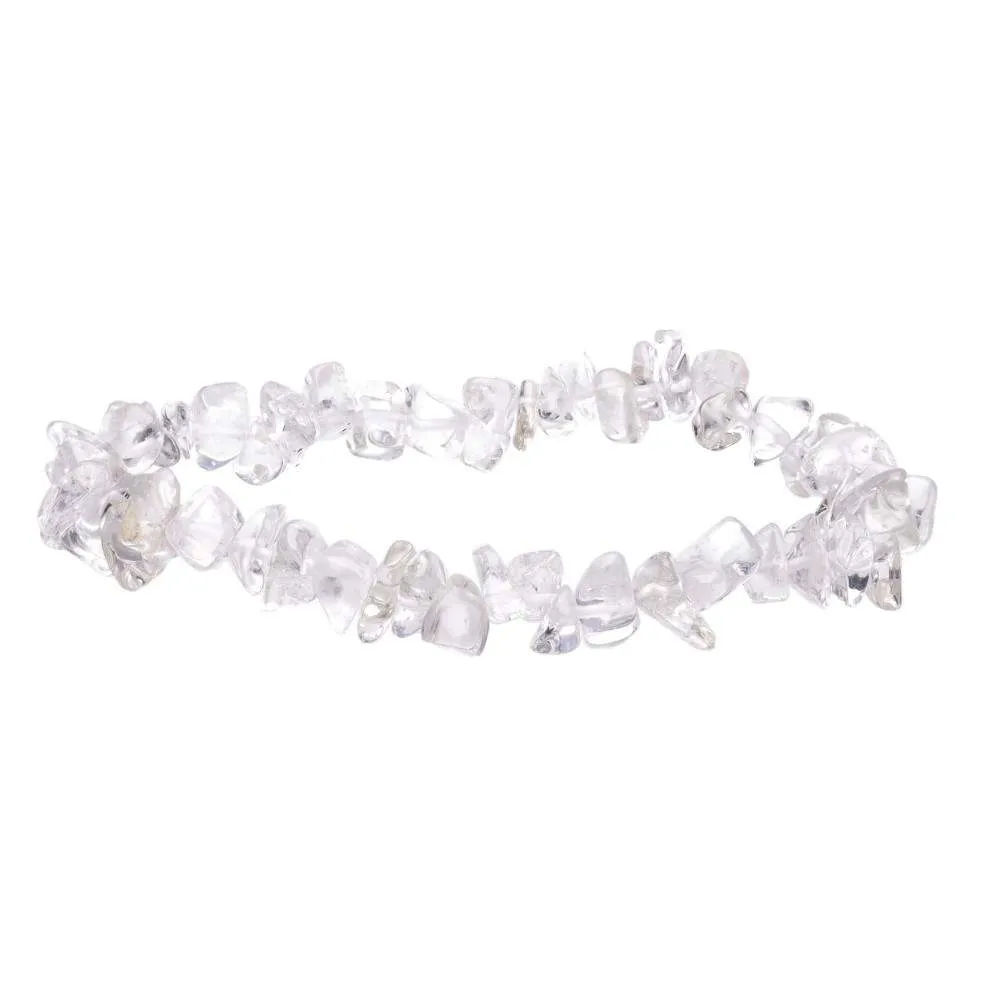Clear Quartz Crystal Chip Bracelet