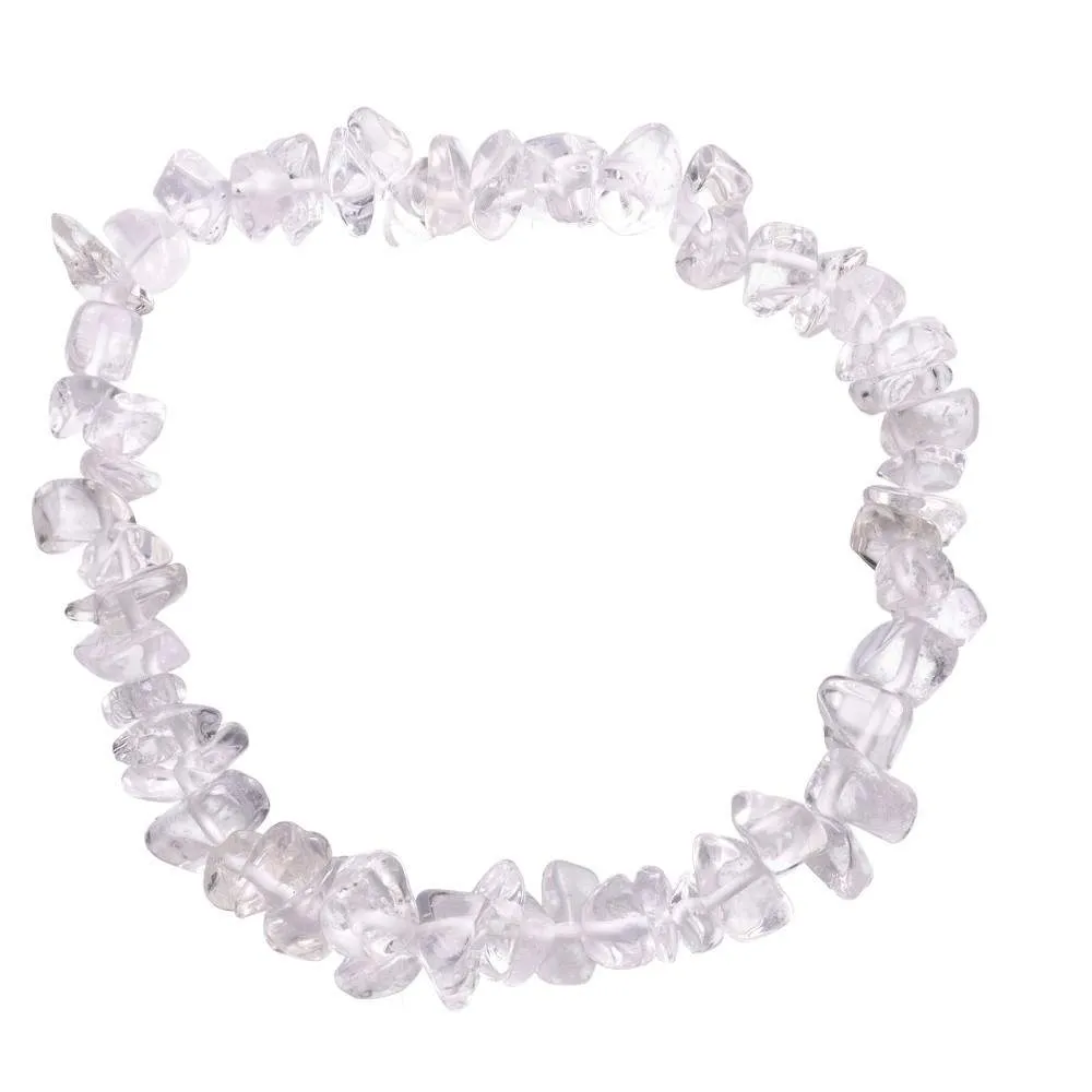 Clear Quartz Crystal Chip Bracelet