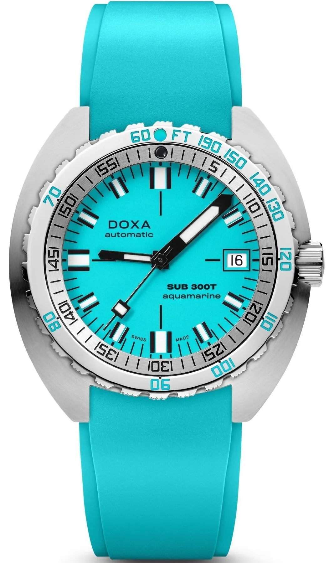 Doxa Watch SUB 300T Aquamarine Rubber