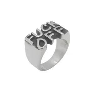 F*ck Off Metal Signet Ring