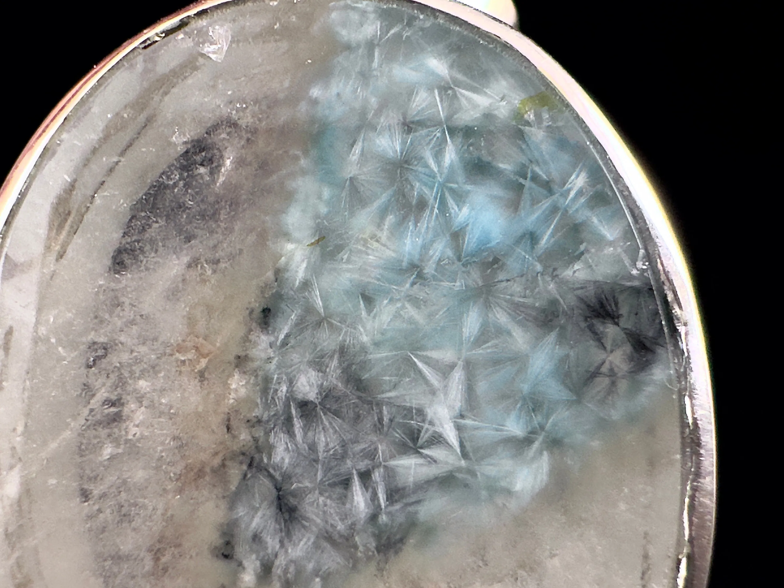 GILALITE in QUARTZ Pendant - State of Paraíba, Brazil - Rare Medusa Paraiba Quartz, One-of-a-Kind, Polished Crystal Cabachon, 53822
