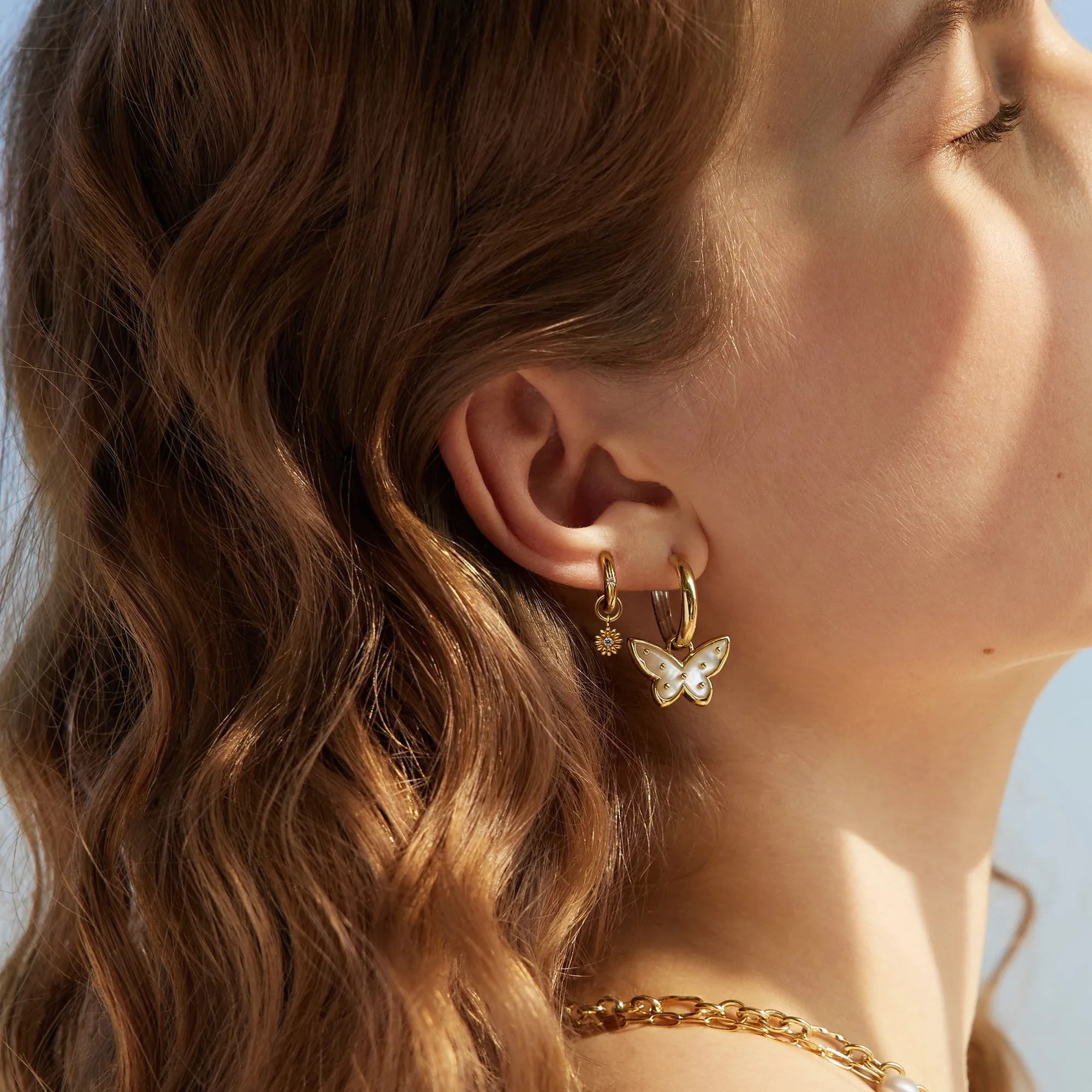 Gold Daisy Earring Charm