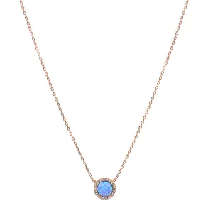 HAVANA ROUND OPAL ROSE GOLD NECKLACE