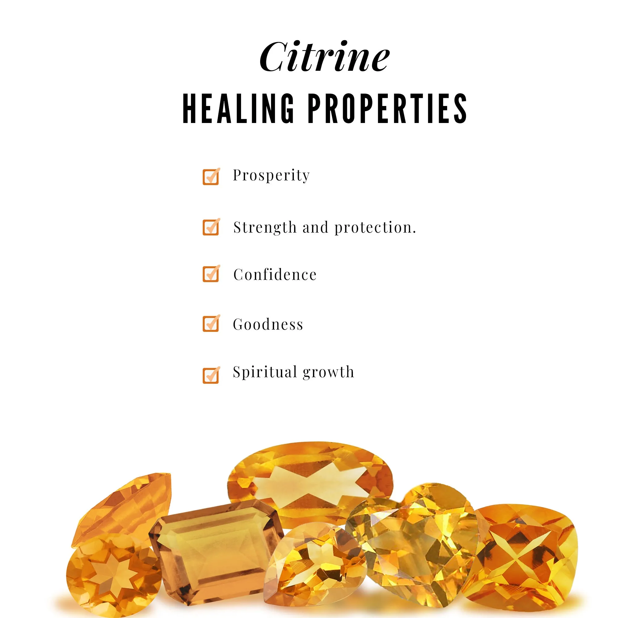 Heart Shape Natural Citrine Ring Set with Moissanite
