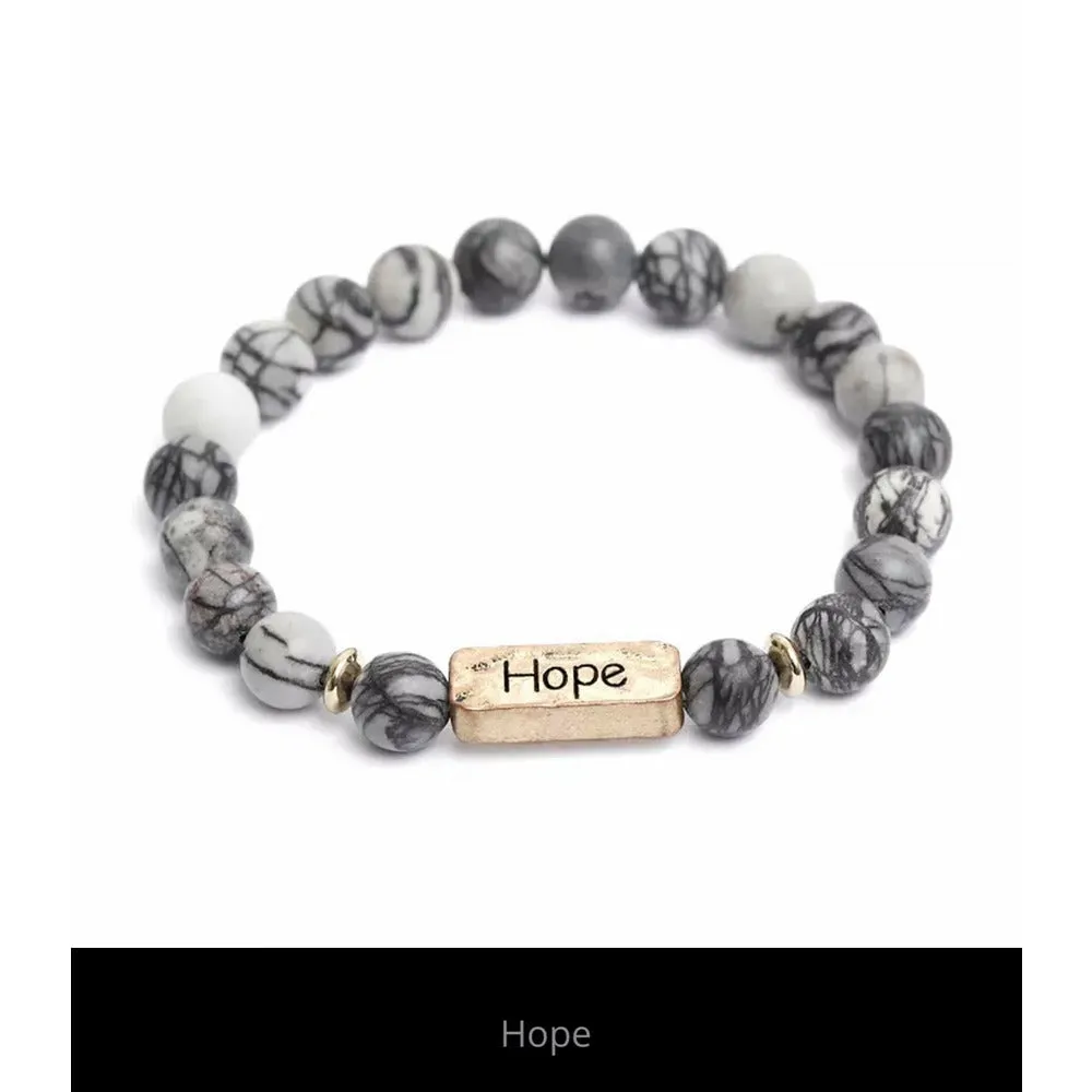 Inspire Me Bracelet - Faith, Strong, Blessed, Powerful, Patience, Sister, Best, Friends, Hope