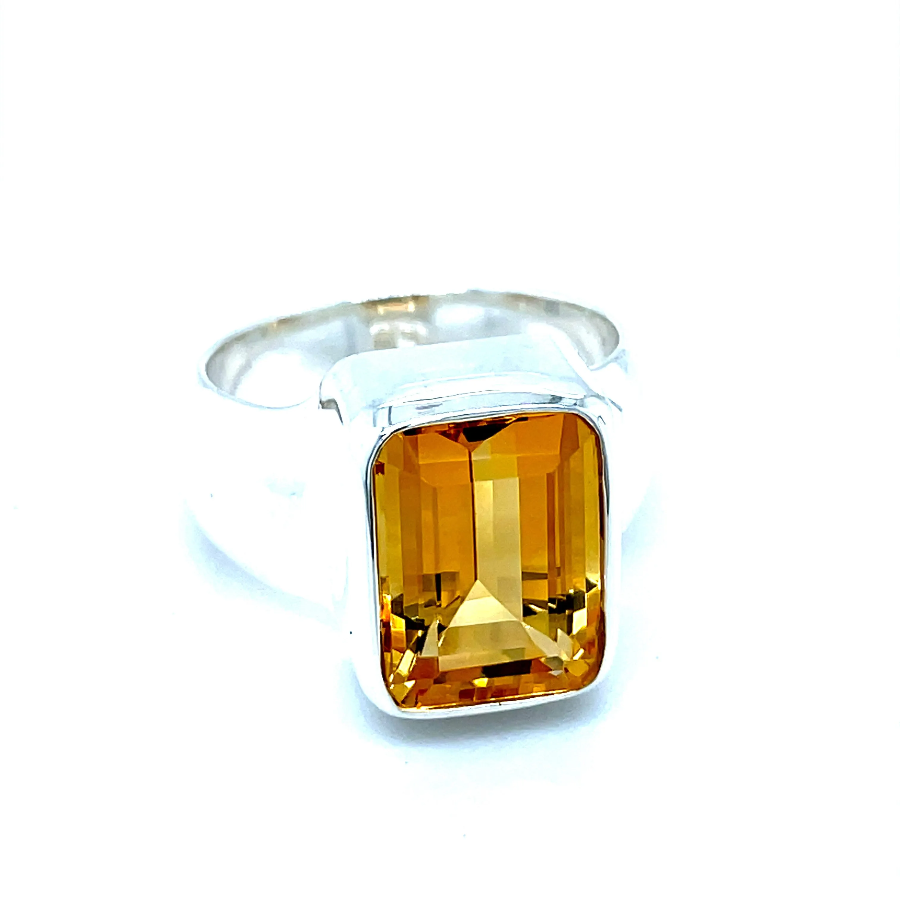 Kaleidoscope Octagonal Golden Citine Ring