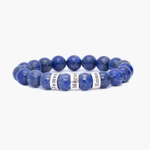 Lapis Lazuli Bracelet with Custom Names