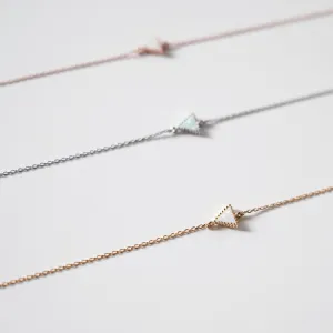 Little Triangle White Opal Bracelet