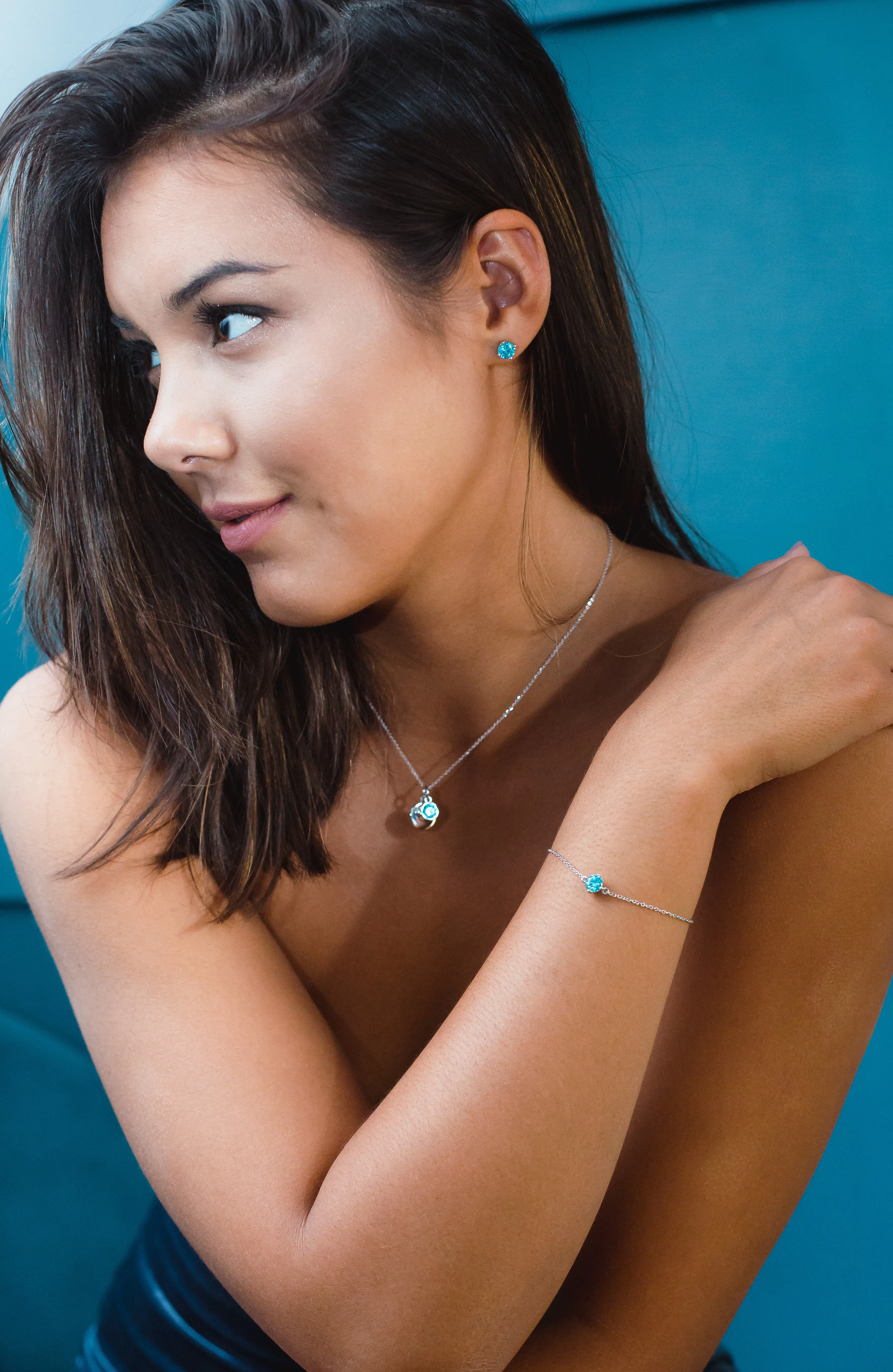 March Birthstone Earrings - Aquamarine