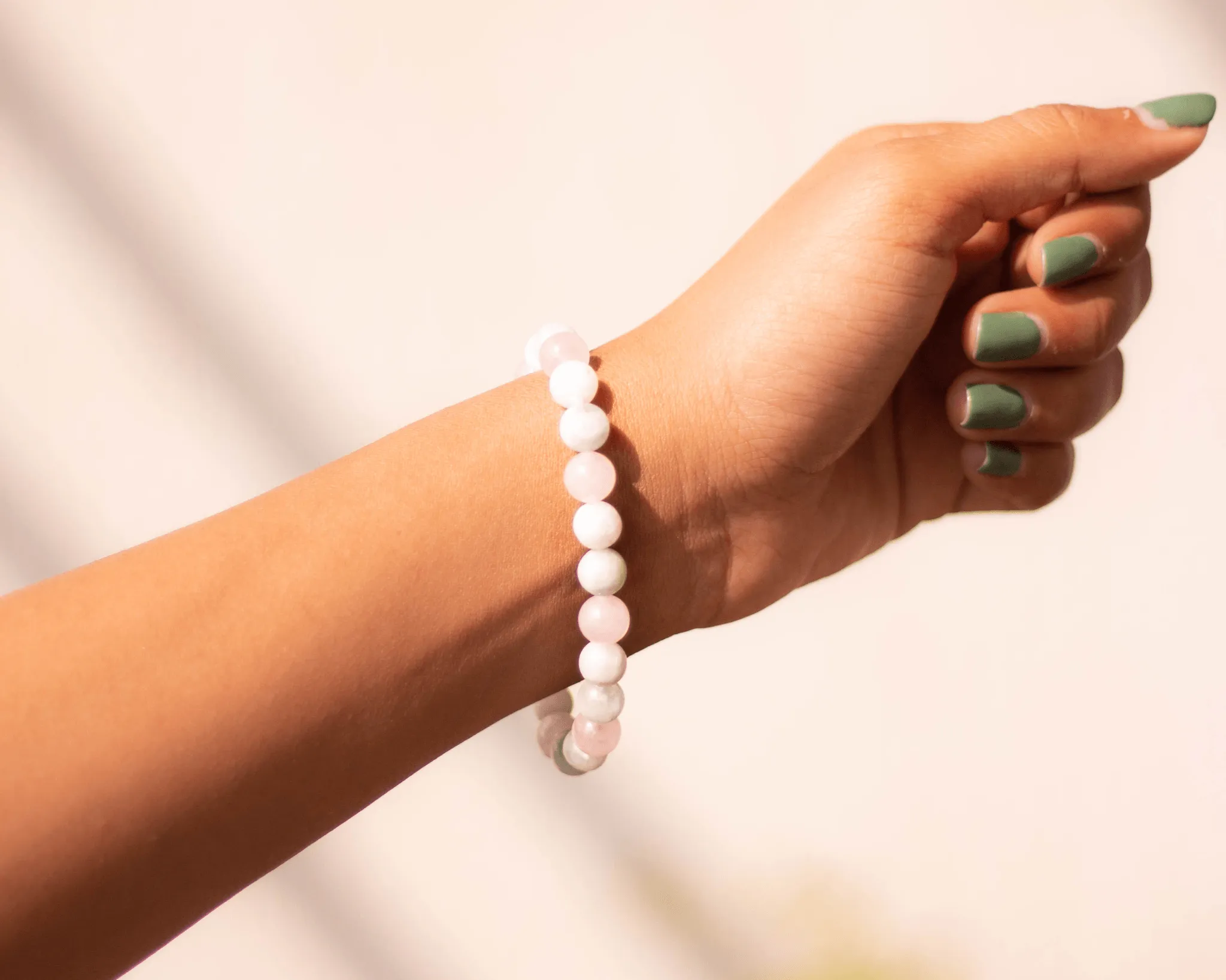 Moonstone, Rose Quartz & Aquamarine Bracelet