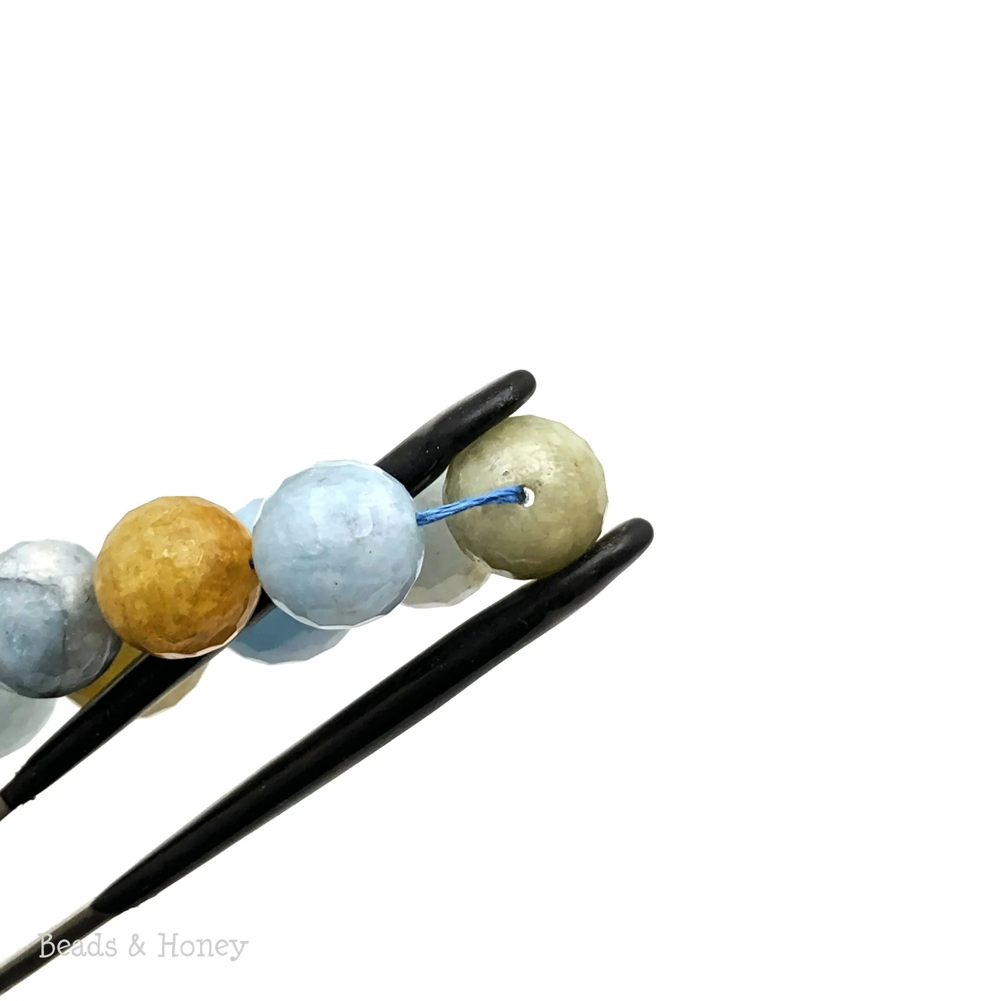 Multicolor Aquamarine Graduated Round Faceted 6mm-16mm (18-Inch Strand)