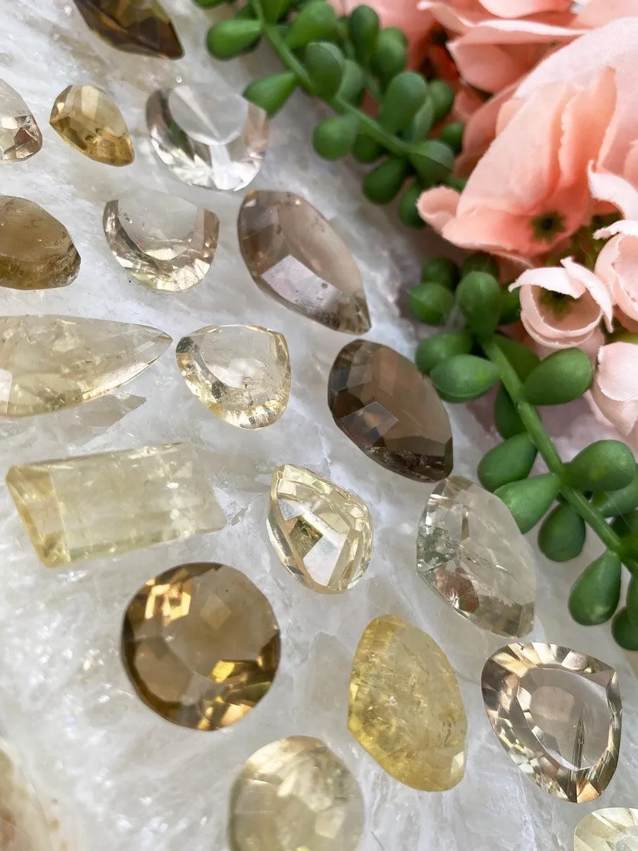 Natural Citrine Faceted Gems