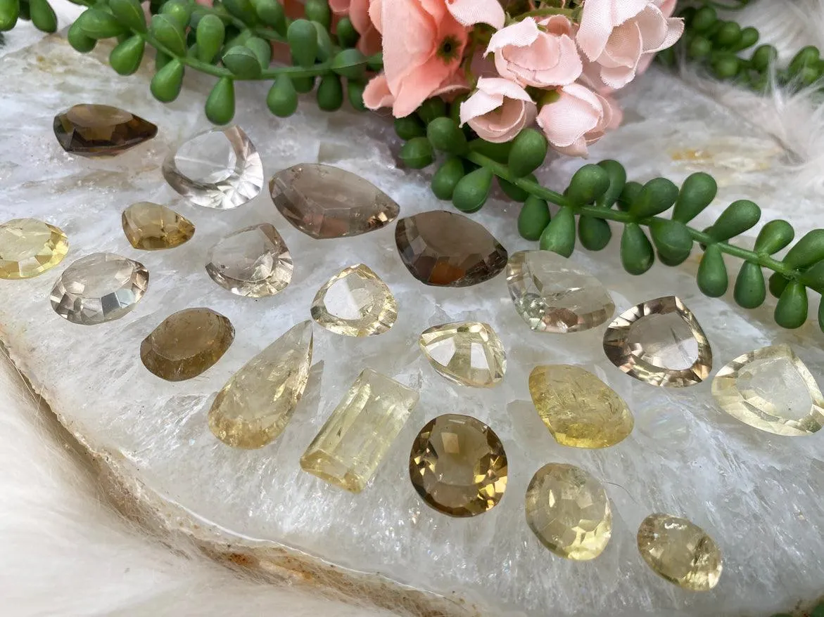 Natural Citrine Faceted Gems