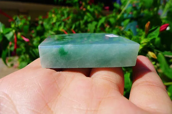 Natural Jade Rough Jadeite Raw (95g,6.6X5.2X0.9cm)
