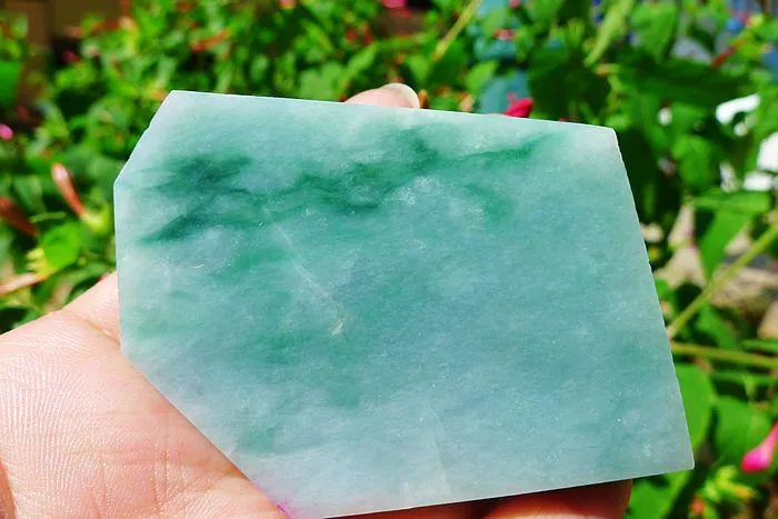 Natural Jade Rough Jadeite Raw (95g,6.6X5.2X0.9cm)