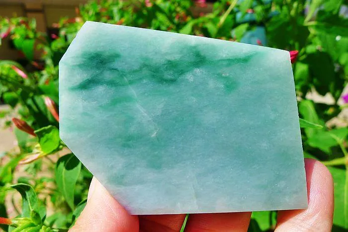 Natural Jade Rough Jadeite Raw (95g,6.6X5.2X0.9cm)
