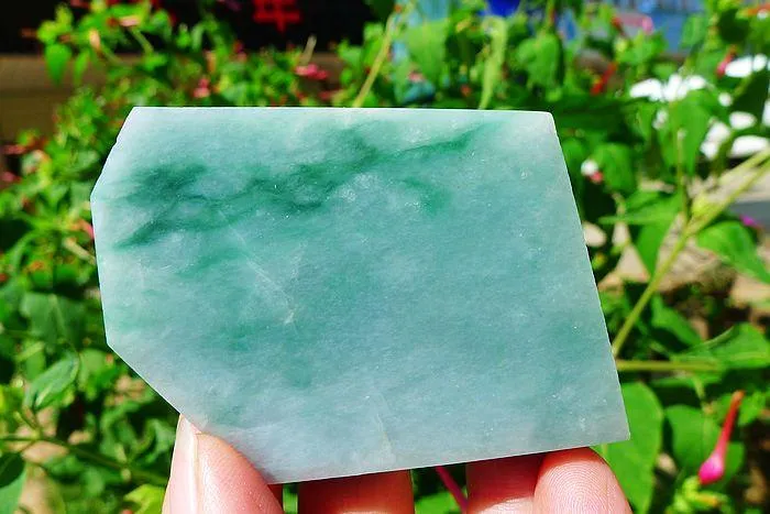 Natural Jade Rough Jadeite Raw (95g,6.6X5.2X0.9cm)