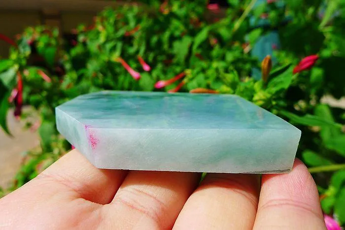Natural Jade Rough Jadeite Raw (95g,6.6X5.2X0.9cm)