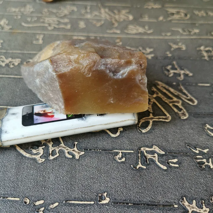 Natural Kunlun Jade Rough Nephrite Raw (156g, 5.5X4X2.5cm)