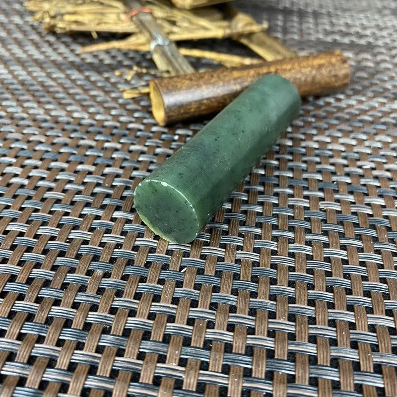 Natural Kunlun Jade Rough Nephrite Raw (47g,6.3X1.7cm)