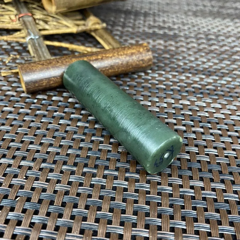 Natural Kunlun Jade Rough Nephrite Raw (47g,6.3X1.7cm)