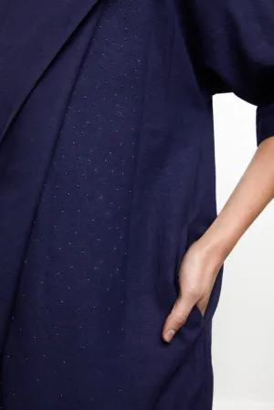 Navy blue cotton dress Kate