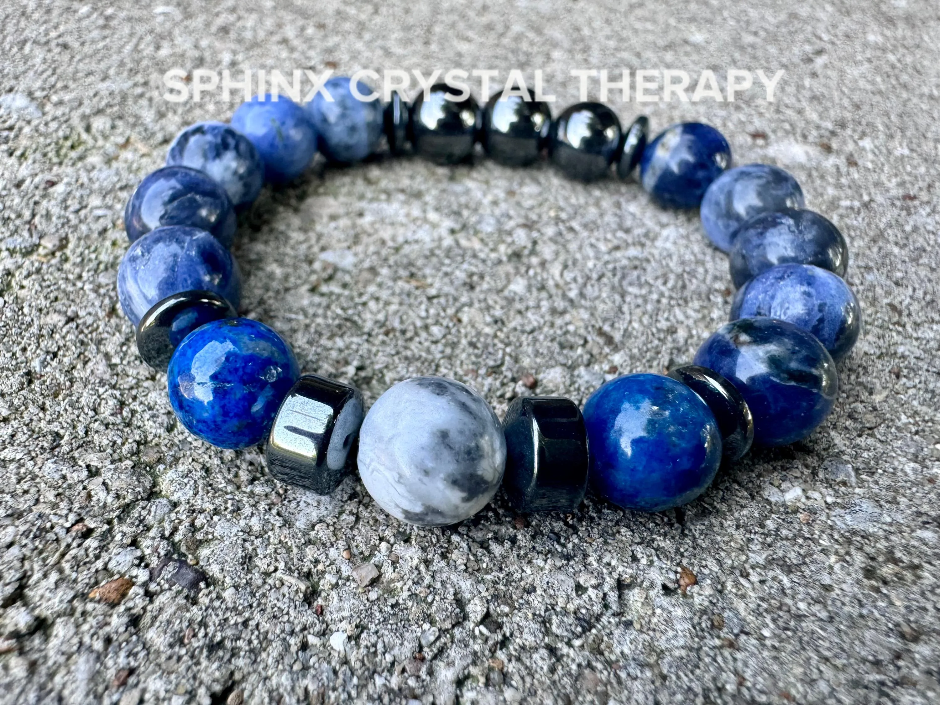 Only One - 10MM Creativity & Inspiration -IMPERFECT STONES Writing Bracelet - Sodalite - Lapis - DISCOUNTED Crystal Healing Gemstones 3