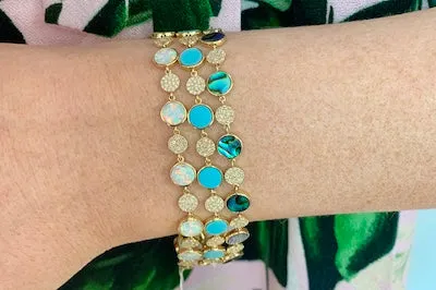 Opal and Diamond Bracelet