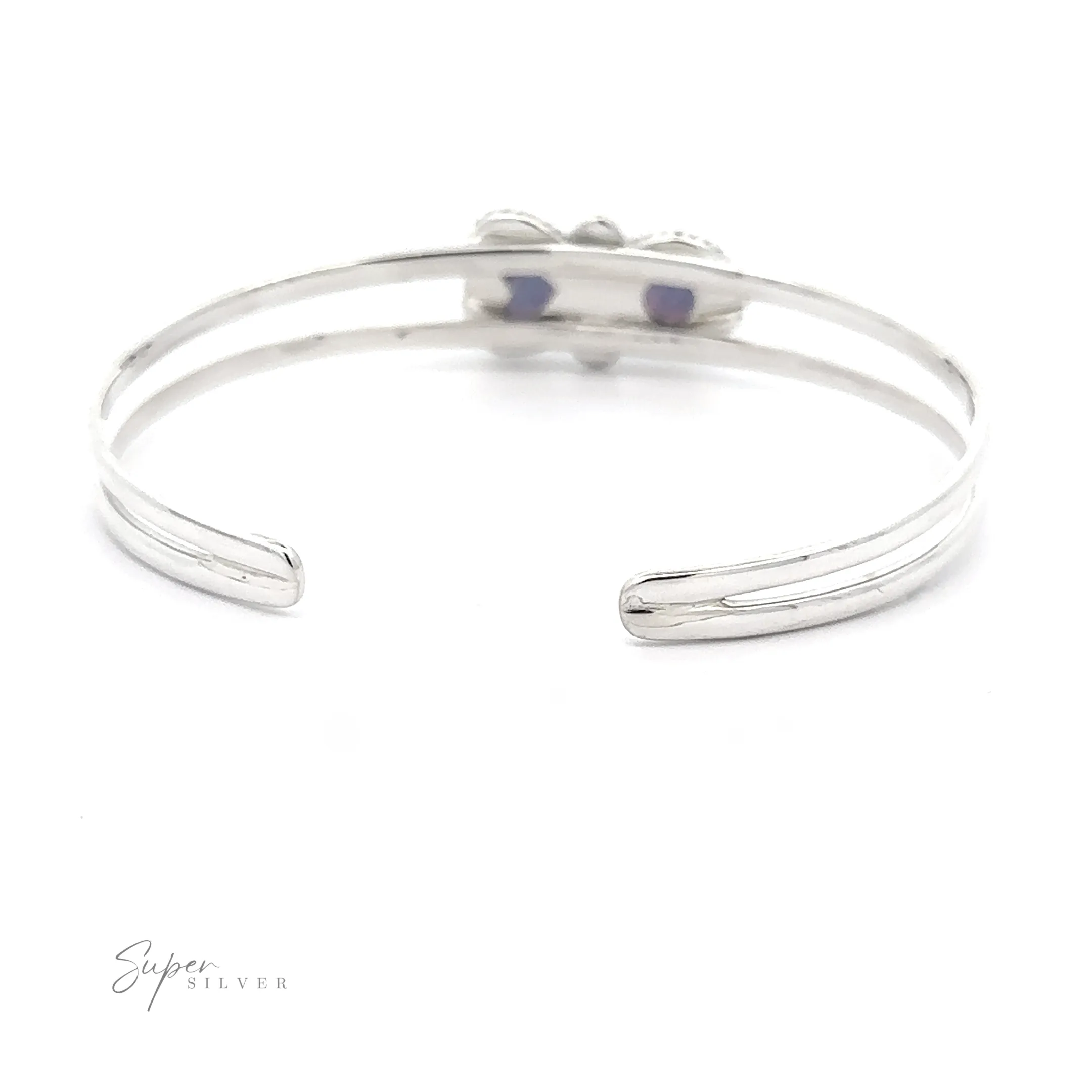 Opal Heart And Circle Cuff Bracelet