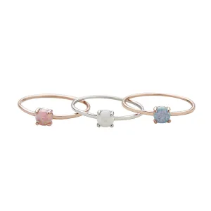 Opal Slim Ring- Sterling Silver