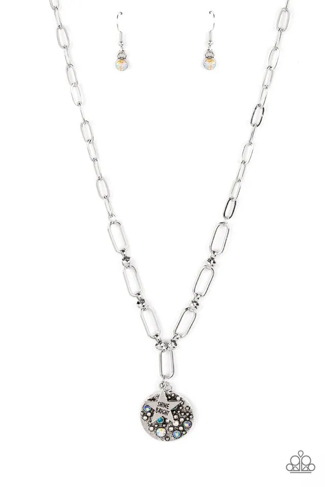Paparazzi Necklace ~ Stardust Saucer - Blue
