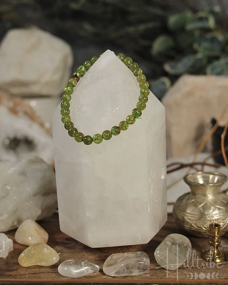 Peridot Gemstone Power Bracelet 6mm
